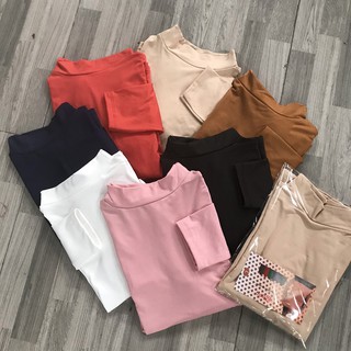 Áo thun nữ dài tay basic [Tặng 1 đôi tất gấu cute ]