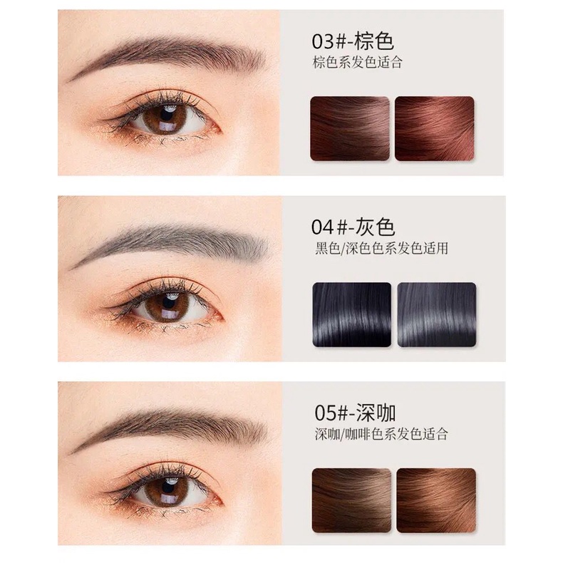 Bút Chì Kẻ Lông Mày Hai Đầu Kèm Đũa Vàng Nhỏ