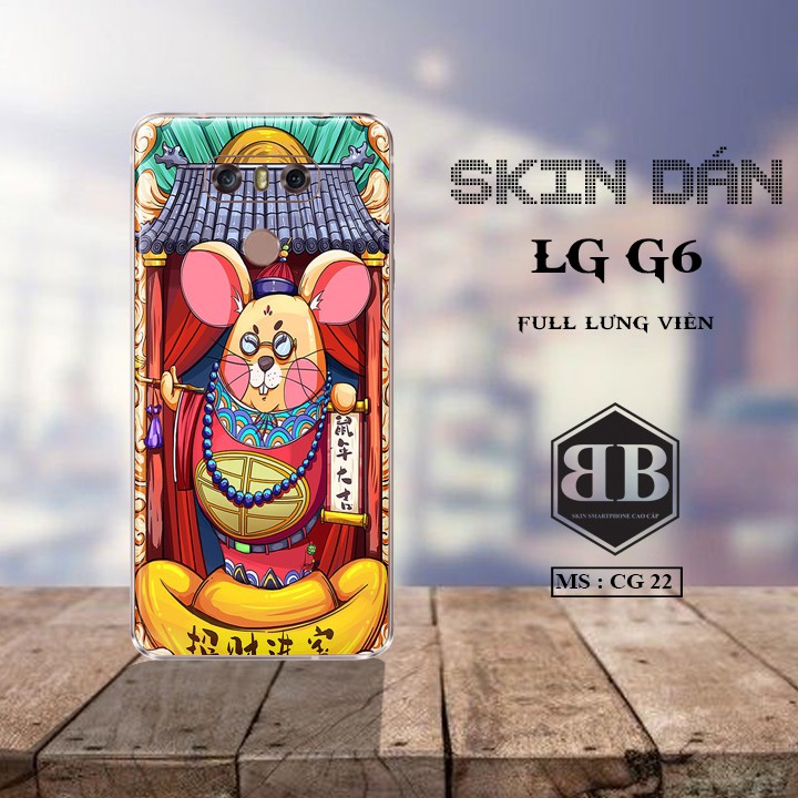 Bộ Skin Dán LG G6 dán full lưng viền dùng thay hoàn toàn ốp lưng điện thoại chất liệu chống thấm cao cấp