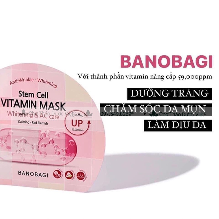 Mặt nạ vitamin Banobagi ( Mặt nạ giấy dưỡng ẩm, trắng da, mờ nám) - Chợ Thảo Dược Việt