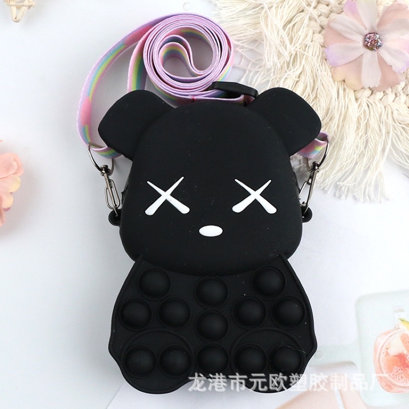 Túi popit có dây đeo hình gấu dễ thương cho bé