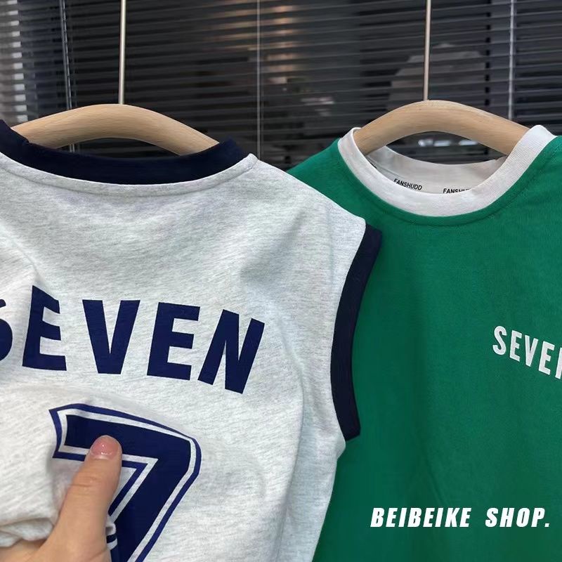 Hàng Mới Về Áo Thun Bóng Rổ Cotton Mỏng Sát Nách Phong Cách Nhật Bản Thời Trang Mùa Hè Mới 2022 Cho Bé Trai