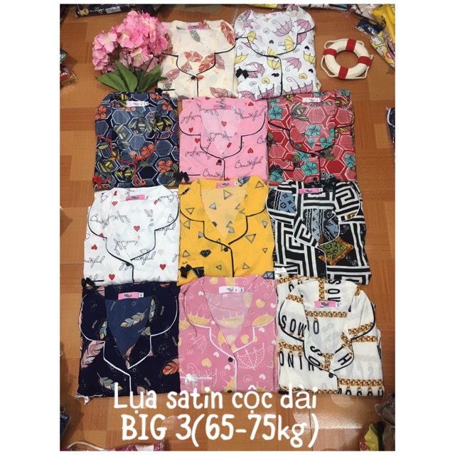 Combo bộ lụa satin big size 65-75kg