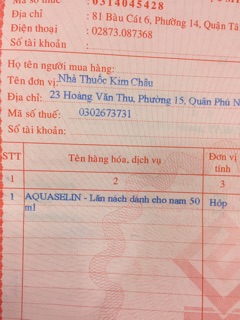 Lăng khử mùi aquaselin 50ml