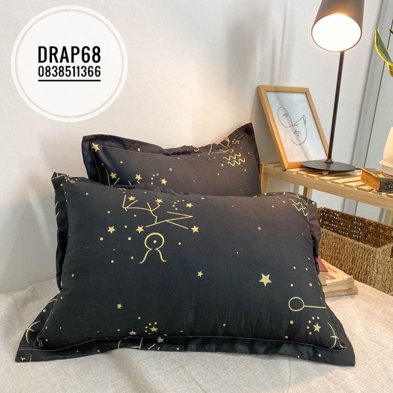 ( GIÁ SIÊU TỐT )  2 chiếc vỏ gối đầu cotton boly