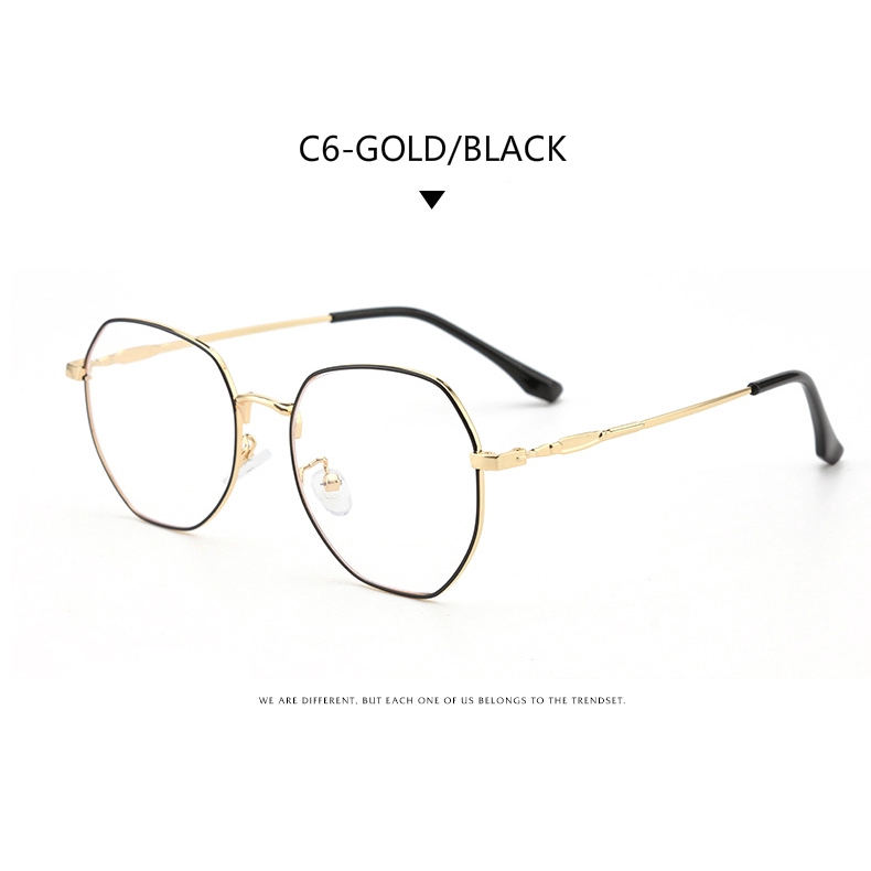 Kính mắt gọng kim loại phong cách văn học thời trang | BigBuy360 - bigbuy360.vn