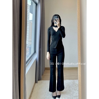 Quần tây ống loe hai nút