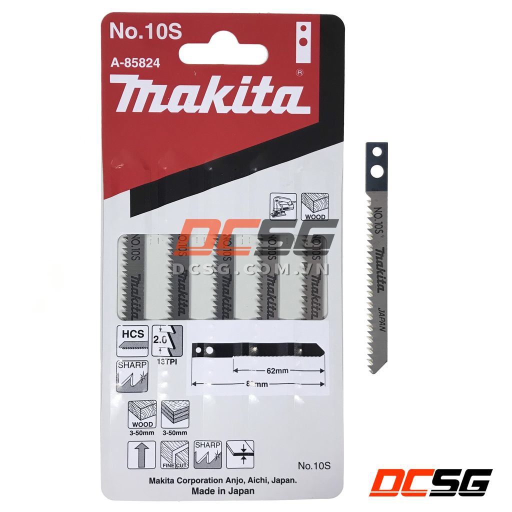  Lưỡi cưa lọng cắt gỗ chuôi có lỗ No.10S Makita A-85824 (1 lưỡi) | DCSG