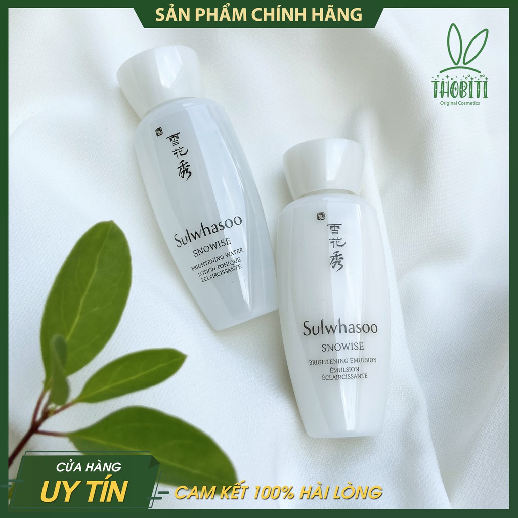 Cặp nước hoa hồng, sữa dưỡng BẠCH SÂM SULWHASOO [30ml/lọ] giúp Trắng da, mờ thâm, nám, da tối màu, da Không đều Màu