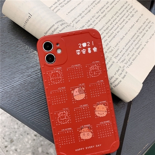 Ốp Điện Thoại Mềm In Hình Lịch Năm Mới 2021 Cho Iphone 12 Pro Max 11 Xs 8 Plus 7 Plus Xr
