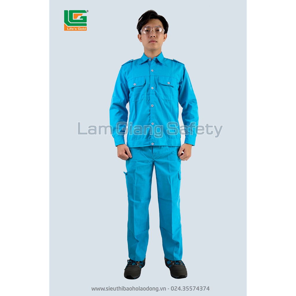 Bộ quần áo bảo hộ lao động vải Kaki Pangrim Hàn quốc LG-23