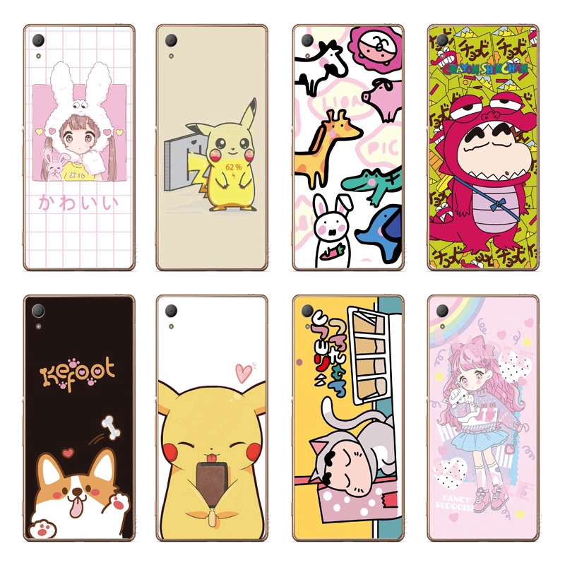 Ốp điện thoại hoạ tiết Pikachu hoạt hình dành cho Sony Z5 Z4 Z3 Z2 Z1
