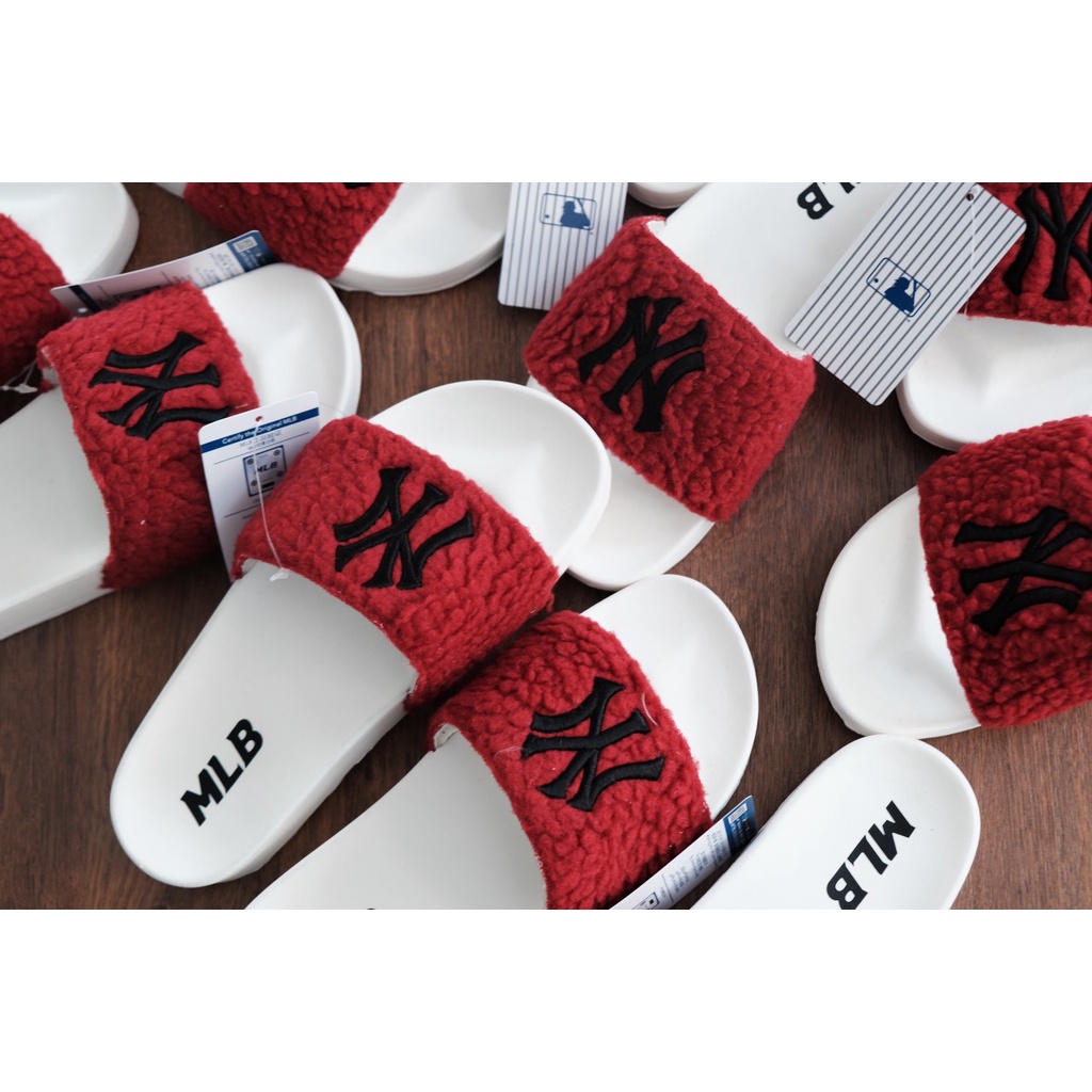 [ Kèm Hộp ] Dép Lông Nữ N.Y Quai Ngang Cao Cấp, Xịn Xò