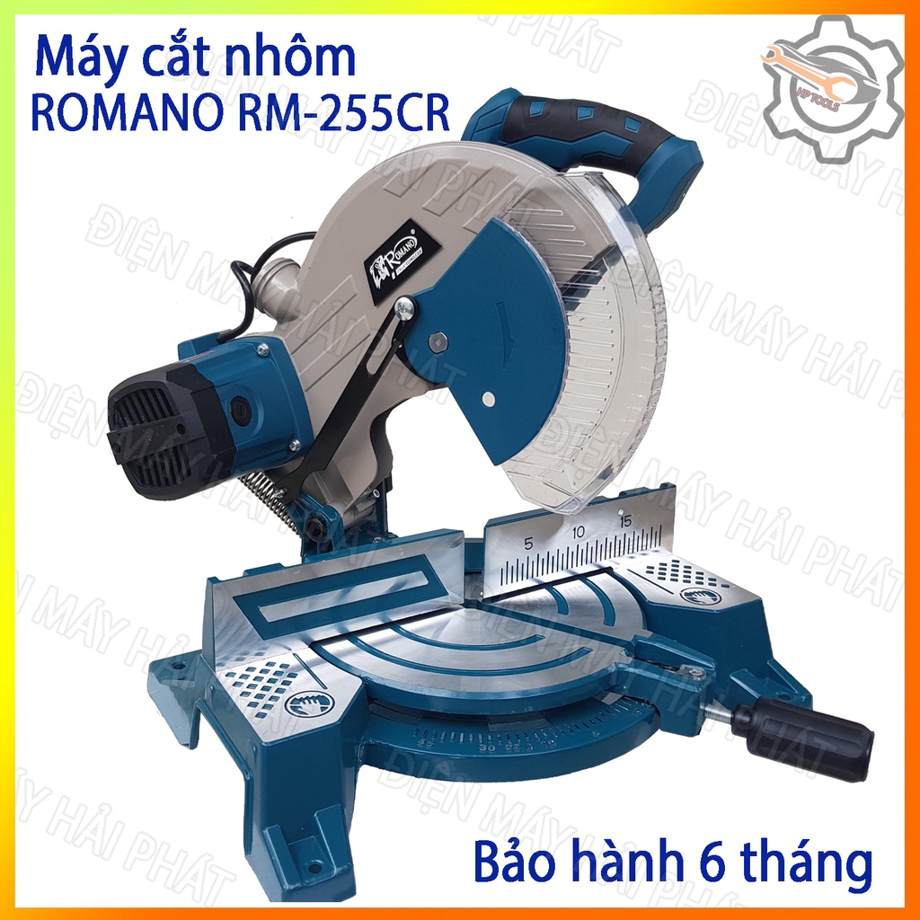 Máy cắt nhôm romannol RM9255CR, Motor dây curoa, Công suất 1750W, Lưỡi 255mm, Máy cắt góc đa năng