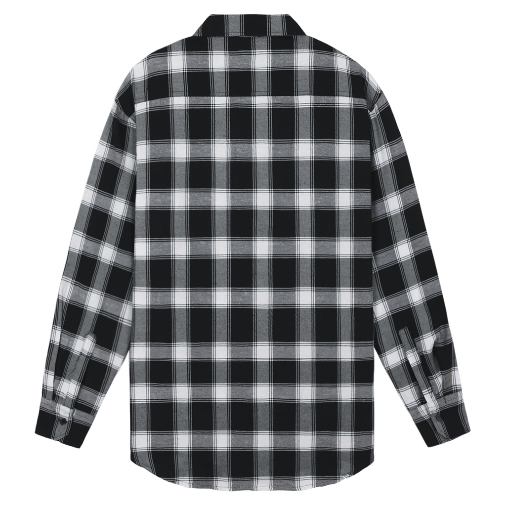 Áo Sơ Mi Flannel Màu Trắng Sọc Đen