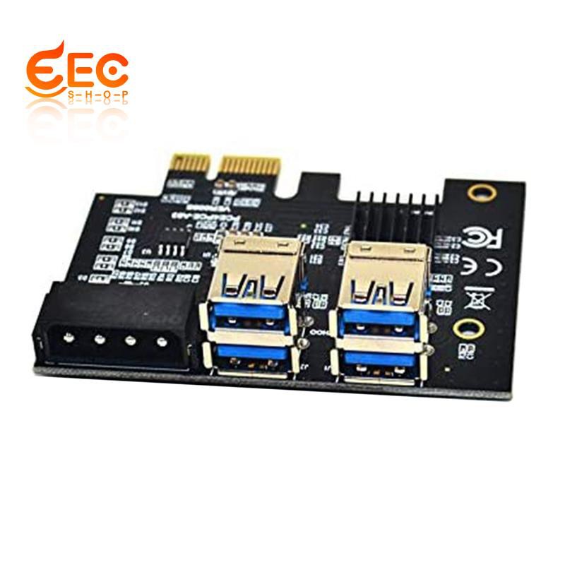 Card Mở Rộng Khe Cắm Pci-E 1 Sang 4 Pci-E 1x Sang 16x 4 Cổng Usb 3.0 | BigBuy360 - bigbuy360.vn