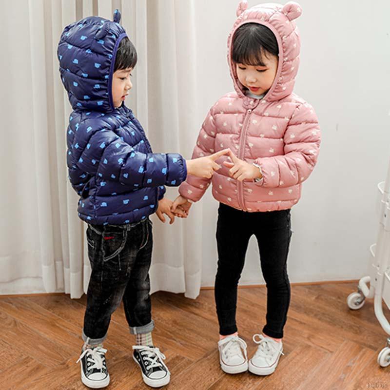 Áo Khoác Phao In Hoa Phong Cách Hàn Quốc Cho Bé