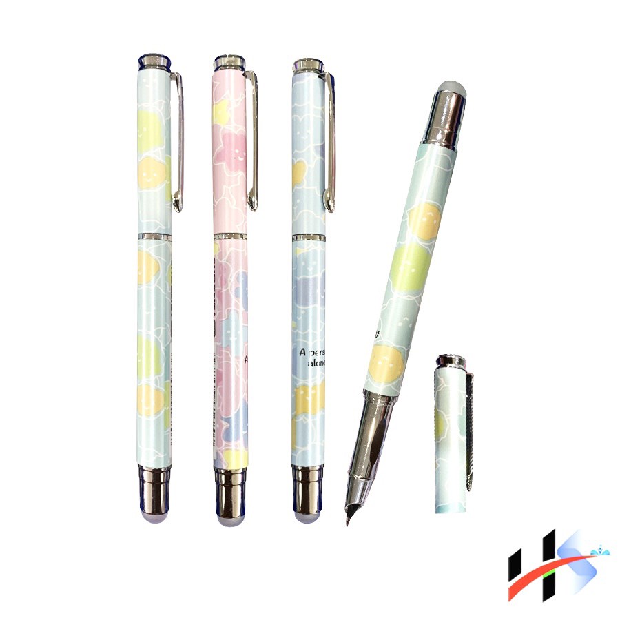 Bút Máy Xóa Được Cao Cấp Mực Xanh 3603-2 [ Giao màu thân viết ngẫu nhiên Cho bé Trai Và Gái ]