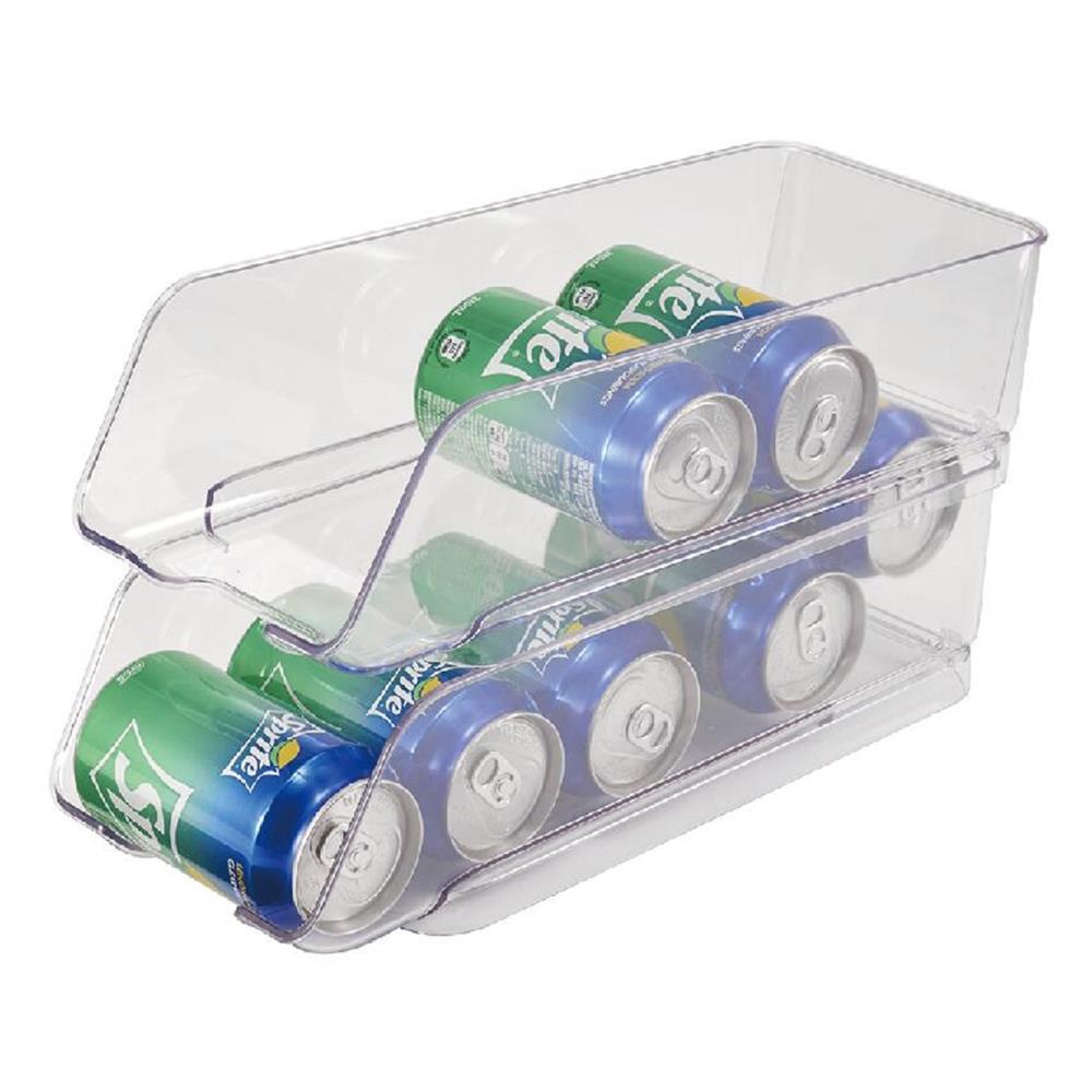 HomeBase KECH Khay đựng lon nước trong tủ lạnh bằng nhựa có thể xếp chồng W35xD15xH9.2cm
