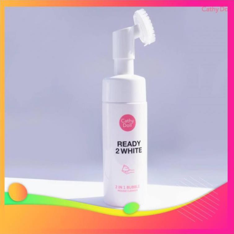 Shop Happy KIDS Sữa rửa mặt trắng da Cathy Doll Ready 2 White 2in1 Bubble Mousse Cleanser 120ml dạng bọt