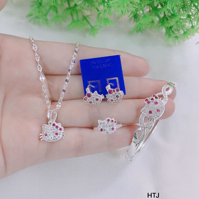 BỘ MÈO KITTY CHO BÉ GÁI - SET KITTY BẠC TRẺ CON