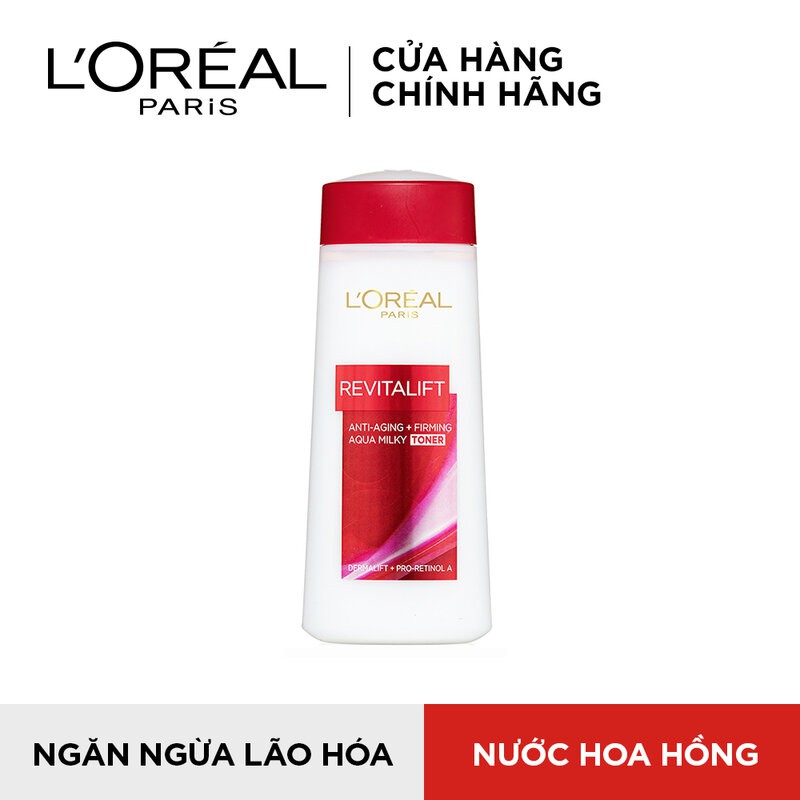 Nước Hoa Hồng L'Oréal Paris Làm Săn Chắc Da, Giảm Nếp Nhăn 200ml Revitalift Aqua Milky Toner #178