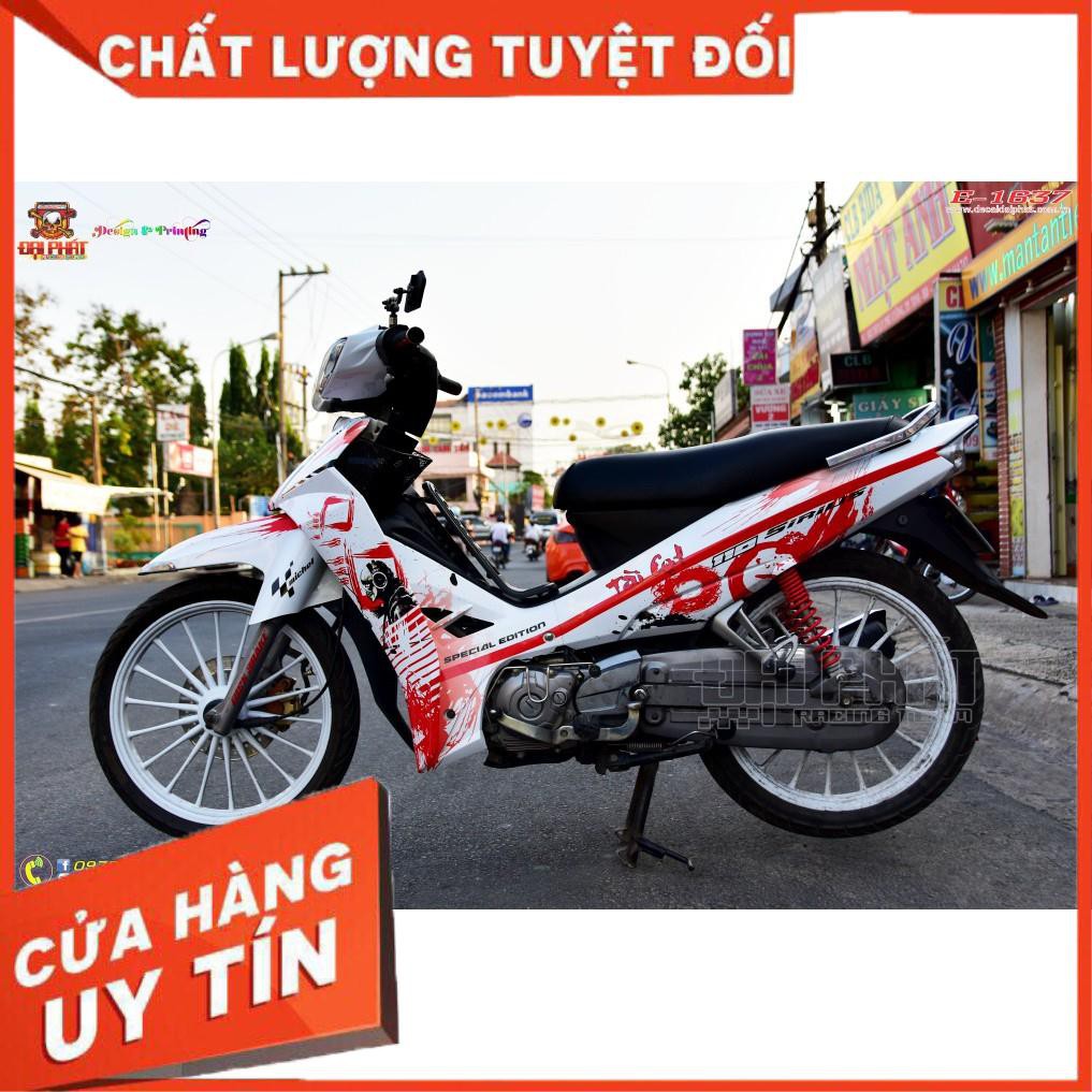 Tem Trùm Xe Sirius Trắng Đỏ