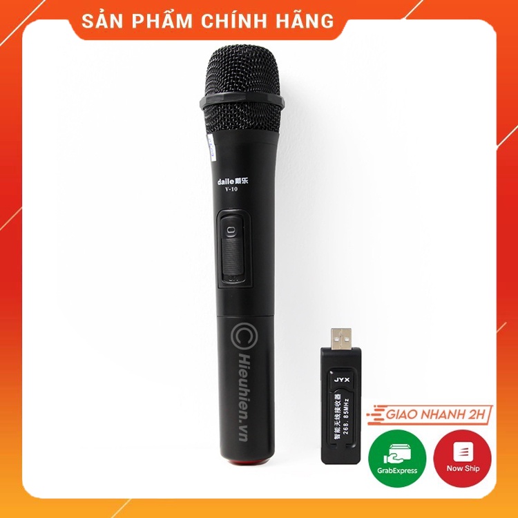 Mic Không Dây V10 Plus Chuyên Dùng Cho Loa Kéo, Bàn Mixer. Kiểu Dáng Cực Đẹp, Dễ Dàng Sử Dụng. Bảo Hành 12 Tháng