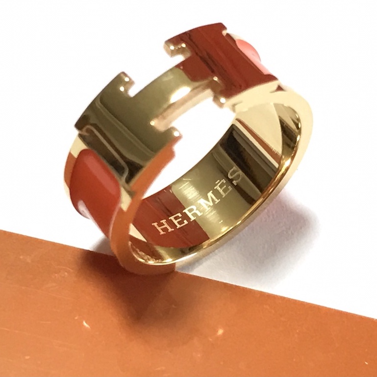 Nhẫn H nữ vàng không gỉ nhẫn nam nhẫn cặp bạn thân