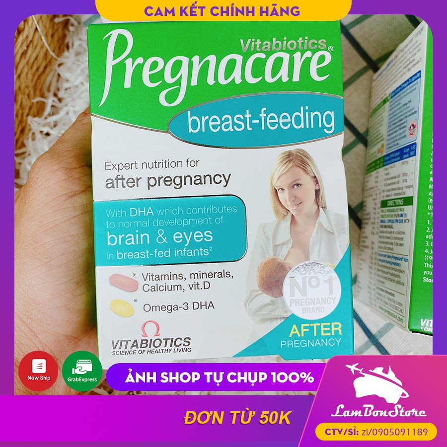 Vitamin BÚ ANH, vitamin tổng hợp Pregnacare Breast Feeding cho mẹ sau sinh 84 viên - UK