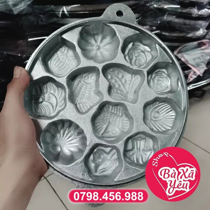 Loại Lớn _ Khuôn làm bánh bông lan Huỳnh Anh - loại 12 bánh - BX2512