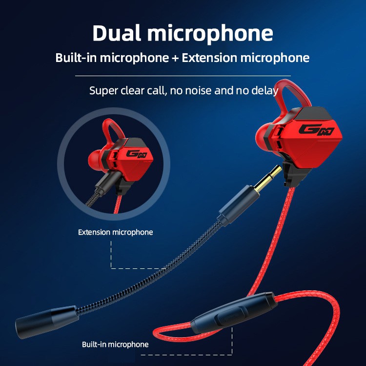 Tai nghe thể thao GAMO G10 âm thanh nổi có mic để chơi game PUBG Mobile Legend CS Go PS4
