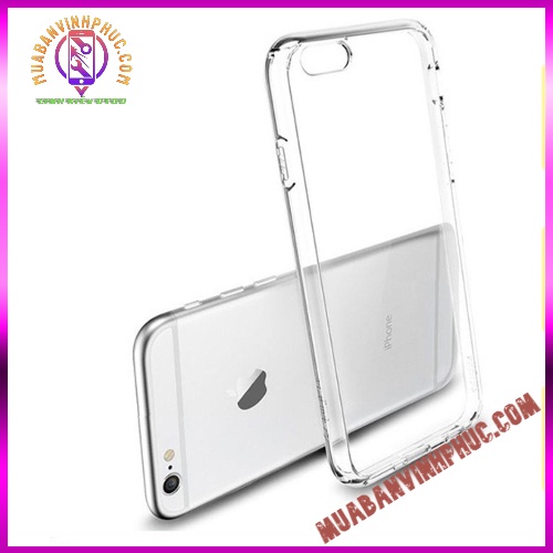 ỐP LƯNG SILICON ĐIỆN THOẠI IPHONE 6 / IPHONE 6S (MÀU TRONG SUỐT-ĐEN) - MBVP.COM