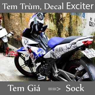 Decal Tem Trùm Xe Exciter 150 Mẫu Samurai