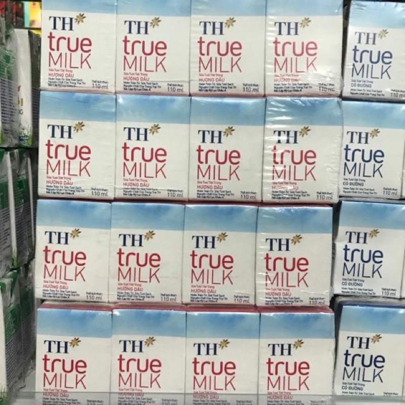 Lốc 4 hộp Sữa Tươi TH True Milk 110ml