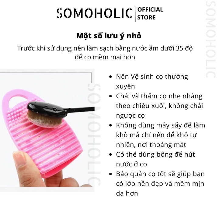Cọ trang điểm đầu tròn tán kem nền dạng lỏng chuyên nghiệp mềm mại siêu mịn dễ tán kem Somoholic CT2