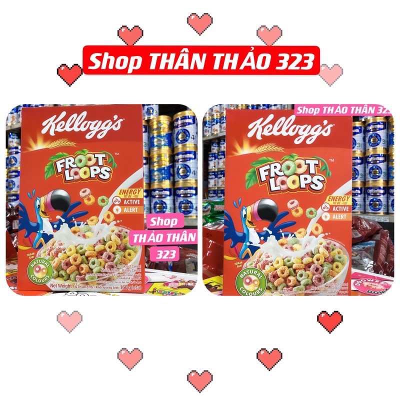 (T12/2022)BÁNH ĂN SÁNG-Ngũ Cốc Dinh Dưỡng Kellogg’s FROOT LOOPS Trái Bây