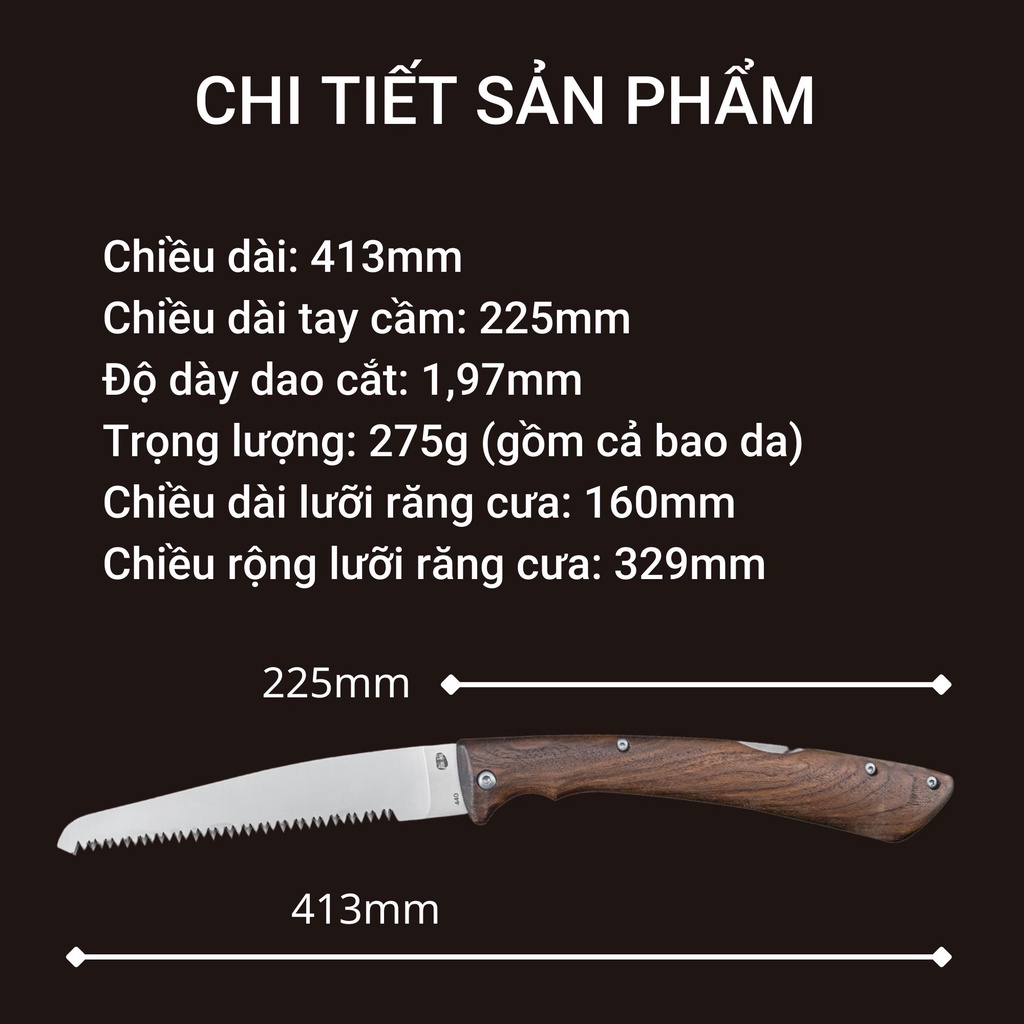 Cưa Cầm Tay Gấp Gọn Hx outdoors LY-016 Cưa bỏ túi sinh tồn