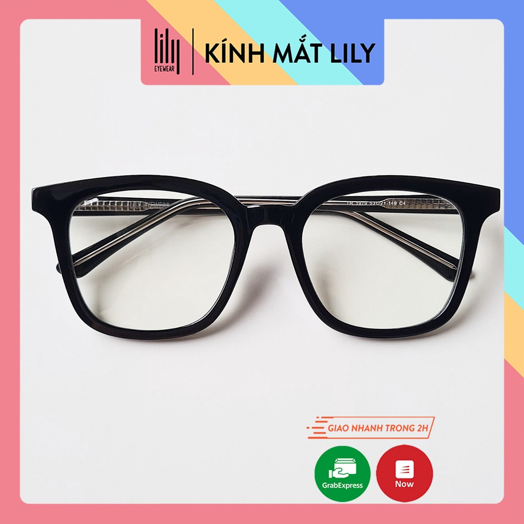 Gọng kính nam nữ LILYEYEWEAR mắt vuông to dày dặn phong cách thời trang 1979