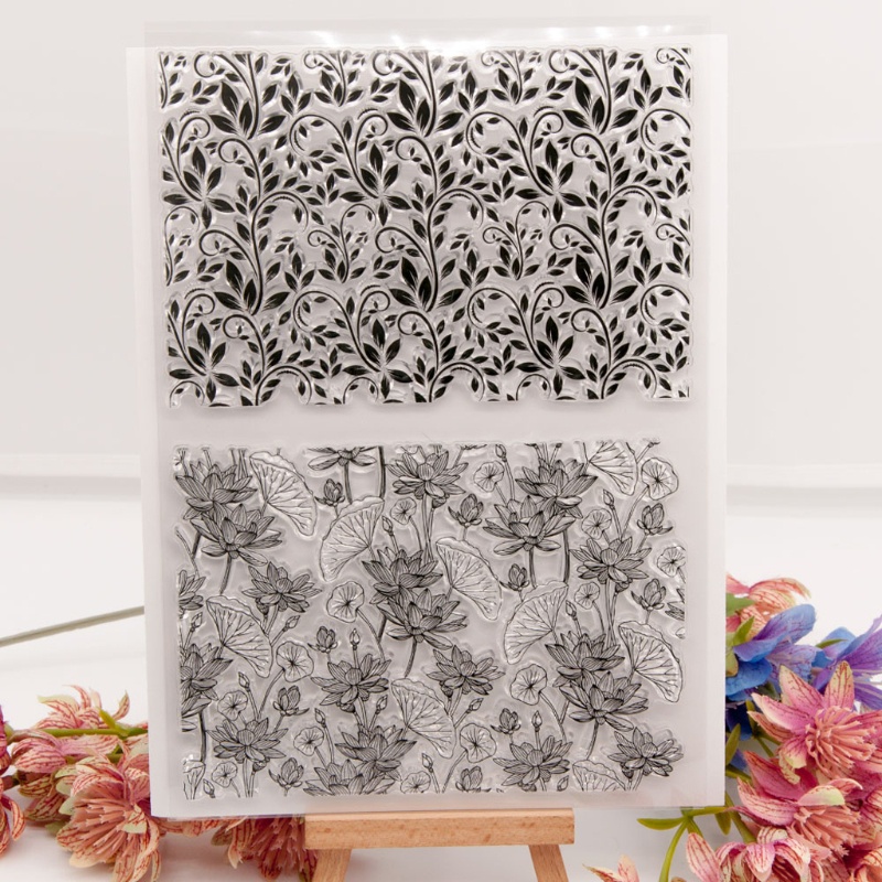 Con Dấu Silicone Trong Suốt Hình Hoa Sen Trang Trí Scrapbook