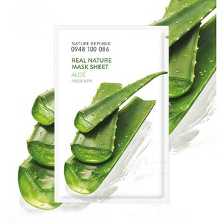 10 miếng mặt nạ giấy nha đam Nature Republic Real Nature Sheet Mask