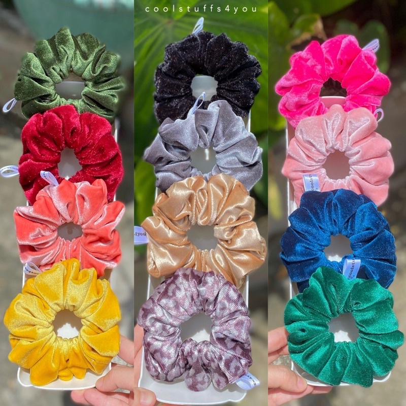 Bảng màu nhung✨Đồ buộc tóc velvet scrunchies nhung nhiều màu