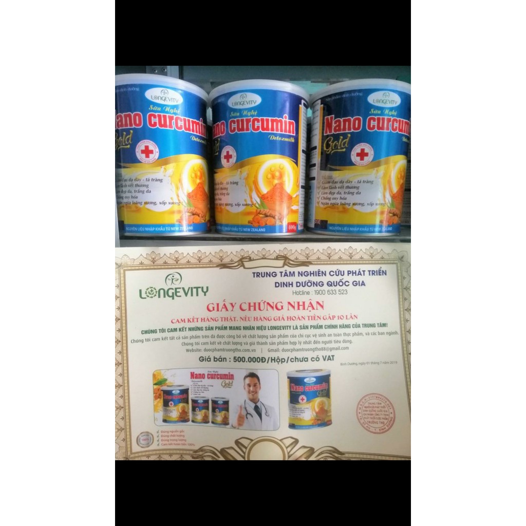 SỮA NGHỆ NANO CURCUMIN Gold Diamond Milk ngừa loãng xương, giảm đau dạ dày-tá tràng, đẹp da