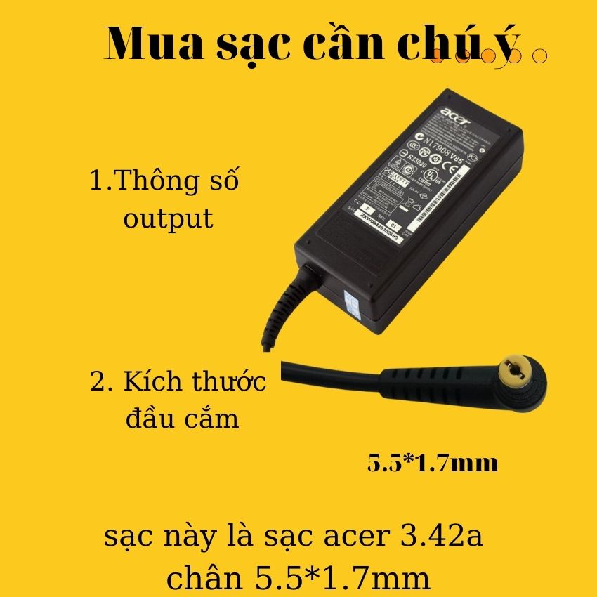 Sạc laptop acer 19V-3,42A 65W savintech. Sạc máy tính zin cao cấp bảo hành 12 tháng | BigBuy360 - bigbuy360.vn