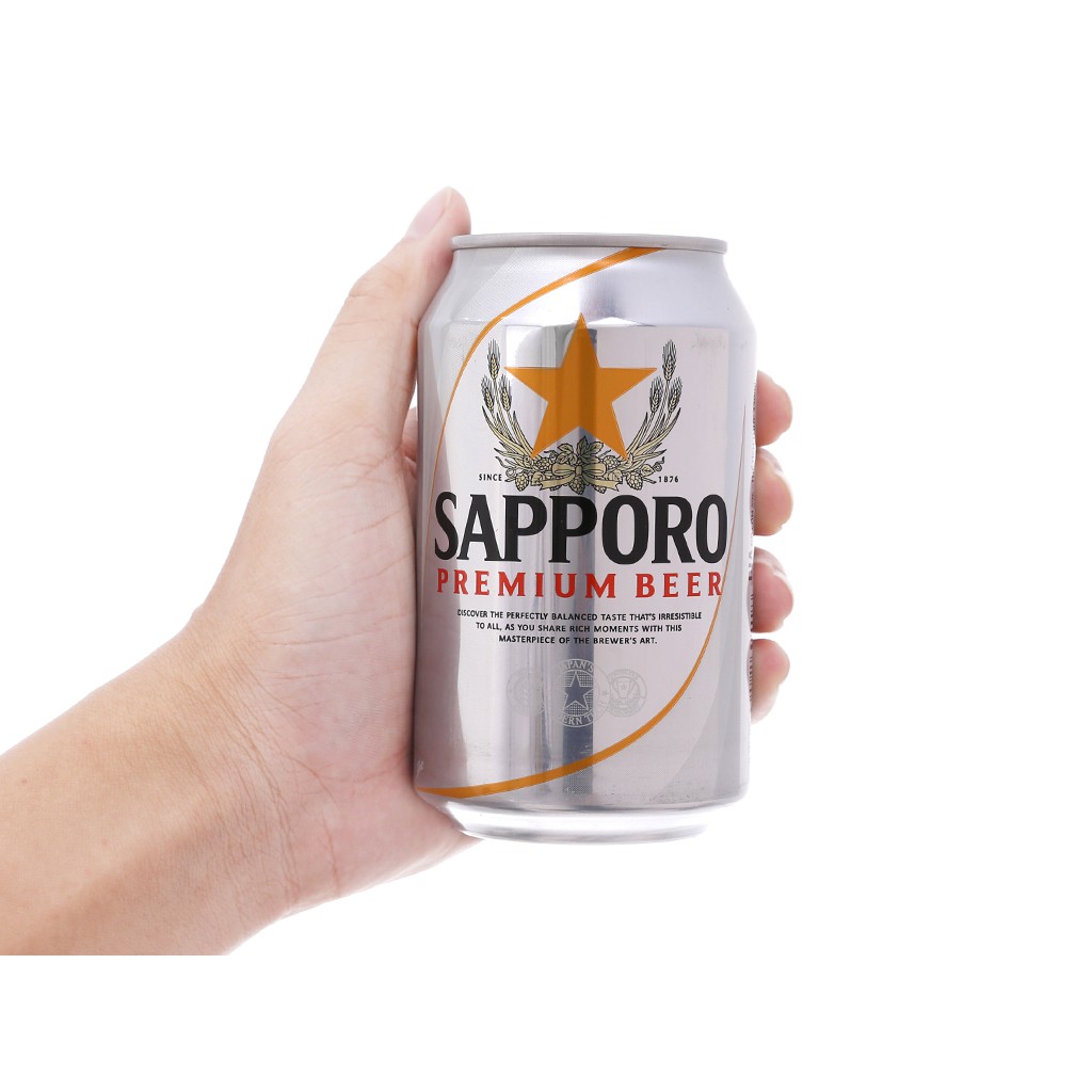 Bia Sapporo Premium Silver Cup  330ml - 650ml Can-ALC. 5.0%