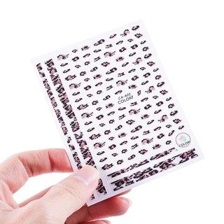 Miếng dán đề can dán móng tay hình da báo và chữ