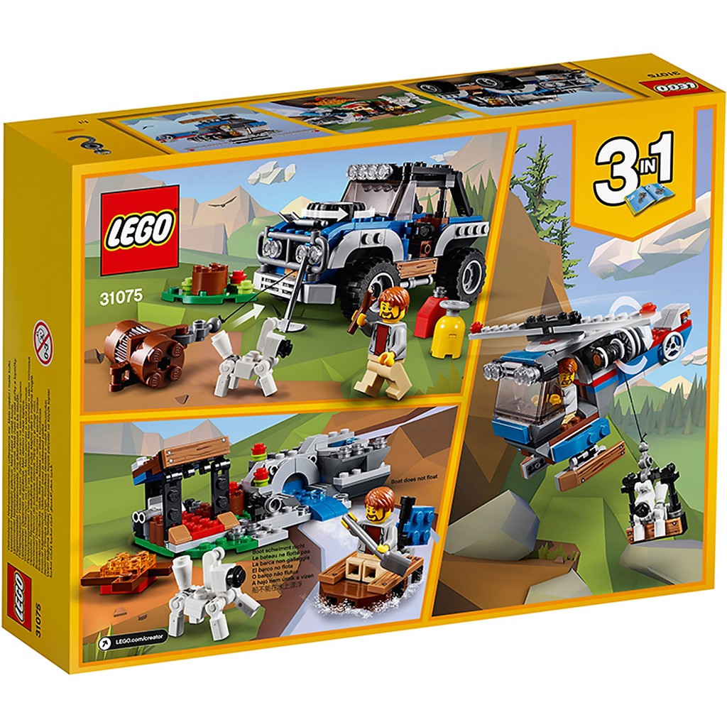 Bộ Lắp Ráp Xe Thám Hiểm Địa Hình LEGO CREATOR 31075 (225 chi tiết) (Hàng Clearance-Không Đổi Trả)