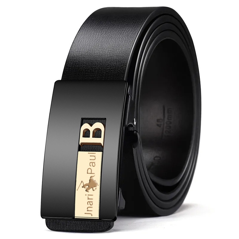 Thắt Lưng Da Nam Khóa Tự Động Cao Cấp Dây Nịt Nam Da Bò 100% Chính Hãng PAUL Mạ Vàng Bạc Nam Tính