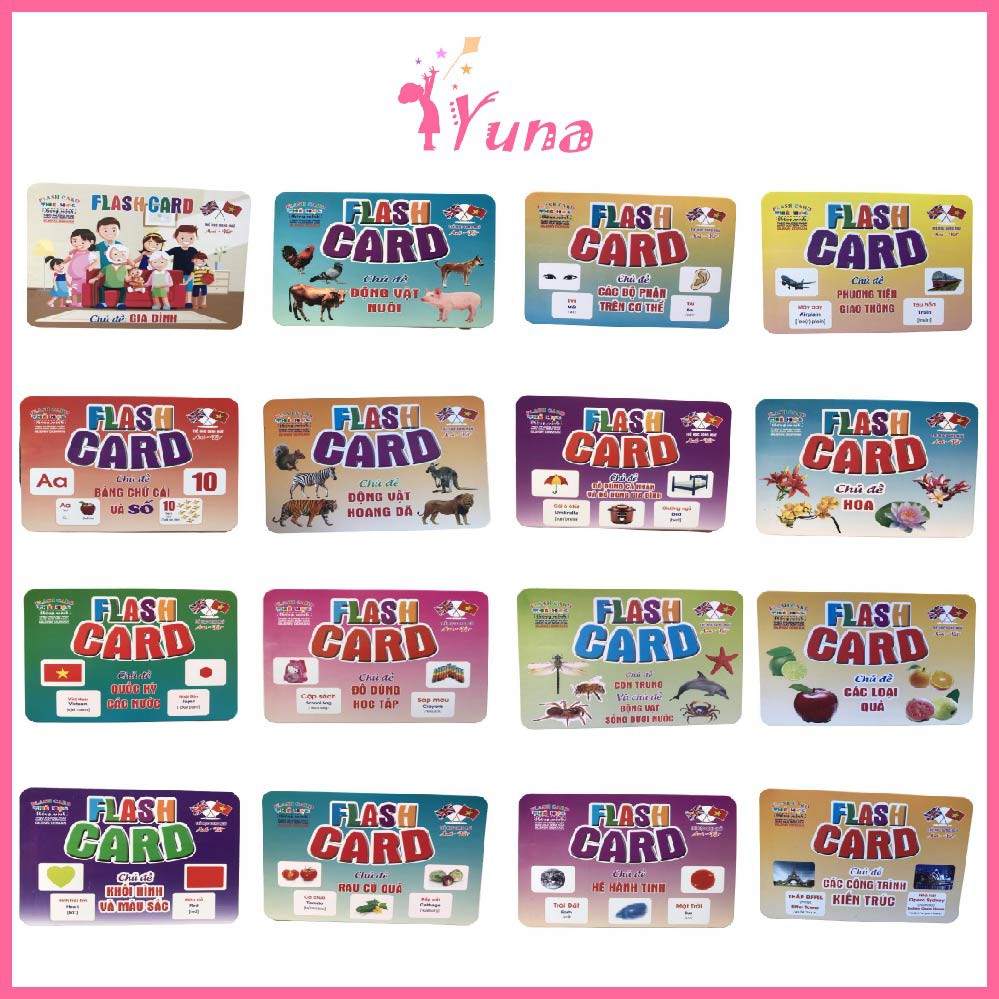 Bộ chủ đề thẻ học thông minh 12*16cm  - Đồ chơi thông minh cho bé