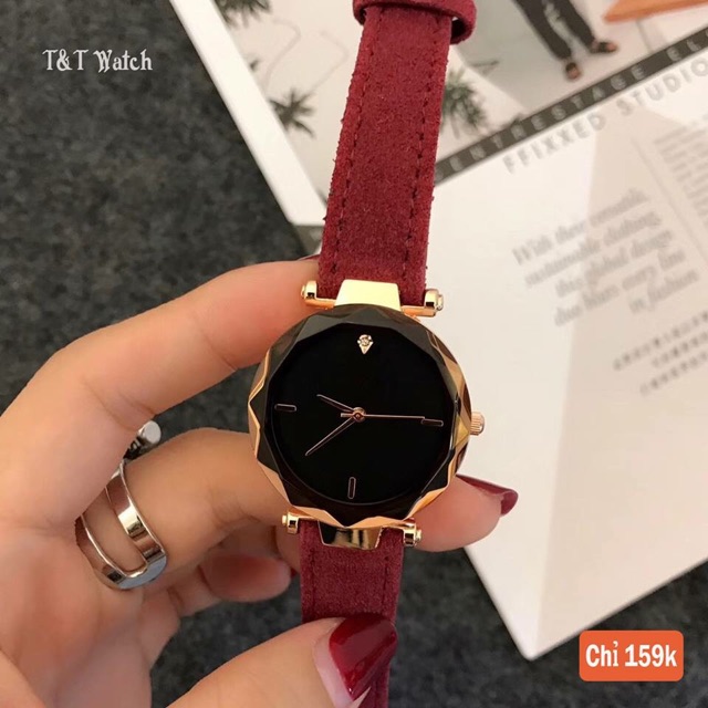 ĐỒNG HỒ NỮ DÂY DA MẶT VÁT CẠNH HN.WATCH DÂY DA LỘN KIM CƯƠNG SIÊU HOT | BigBuy360 - bigbuy360.vn